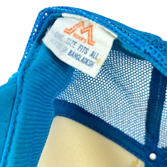 Vintage Frontier Hotel Las Vegas Trucker Hat Blue White Casino Patch - Picture 8 of 9